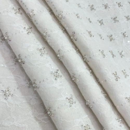 Luxury Tweed (Cutdana Lace White)
