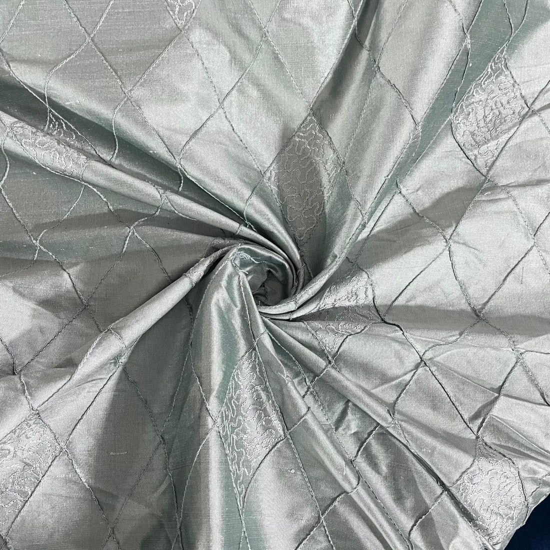 Pin Tuck on Dupion Silk-PTDS04