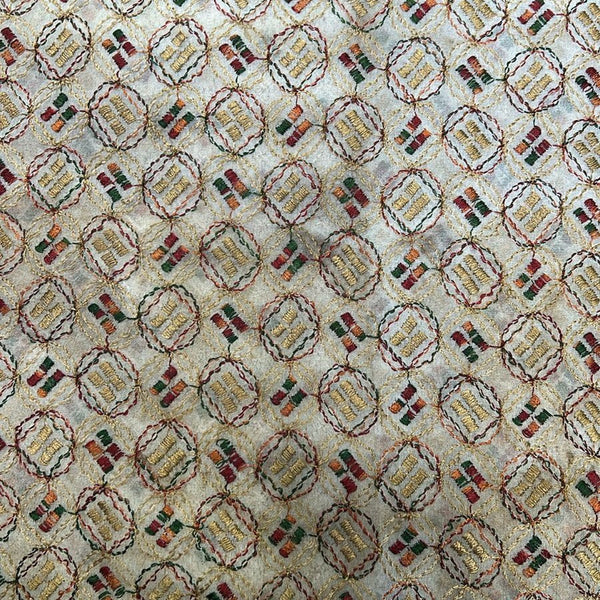 Geometrical Embroidered On Georgette Fabric SFCS25