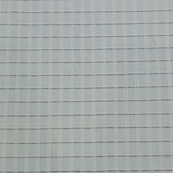 Cotton Ice Blue Check Y/D Fabric CCYD16