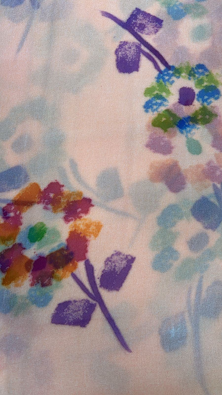 Flower Georggete Poly Print Fabric SFDS136