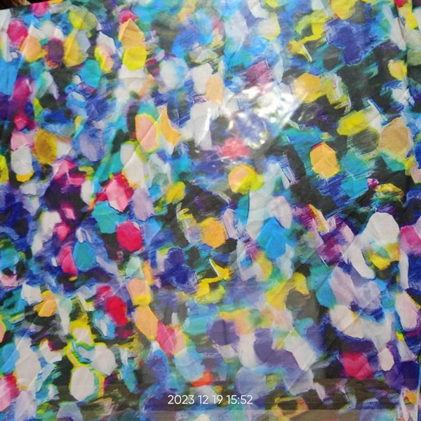 Brush Print On Flat Chiffon FCPS07