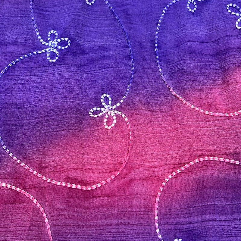 Georgette Embroidery Fabric SFDS56