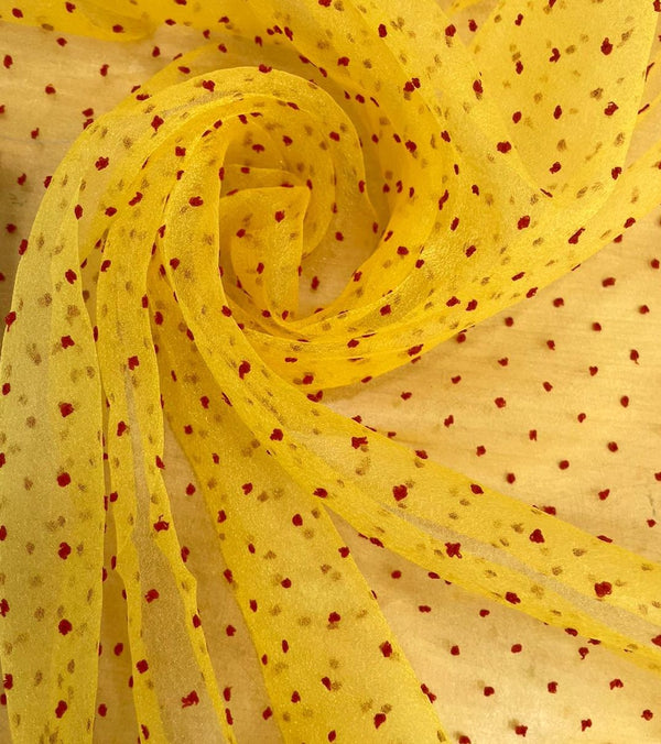 Madonna Organza (Two tone)(Red on Yellow 22)