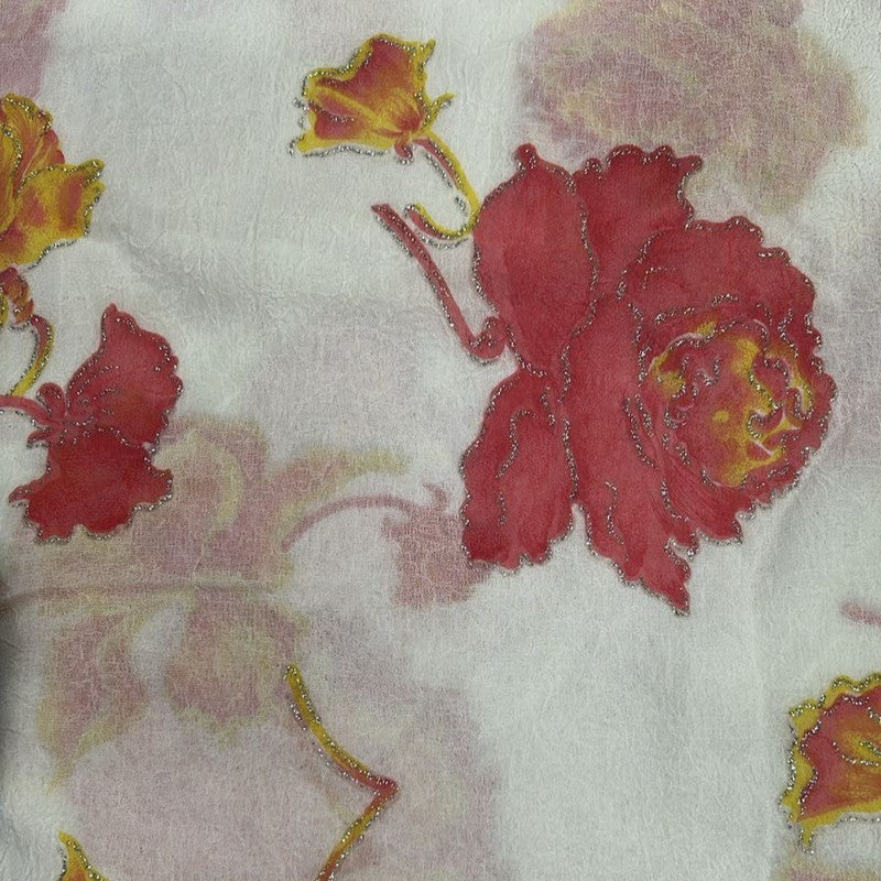 Foil Print On Poly Georgette SFCS09