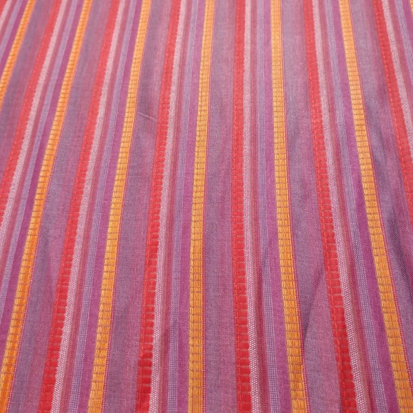 Matka Silk Cotton Stripes Dyed Fabric MSCS09