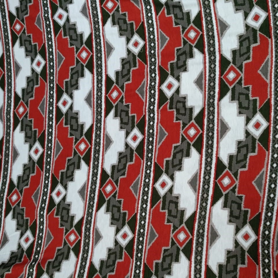 Tribal Chevron Art Print On Viscose Knitted VKPS15