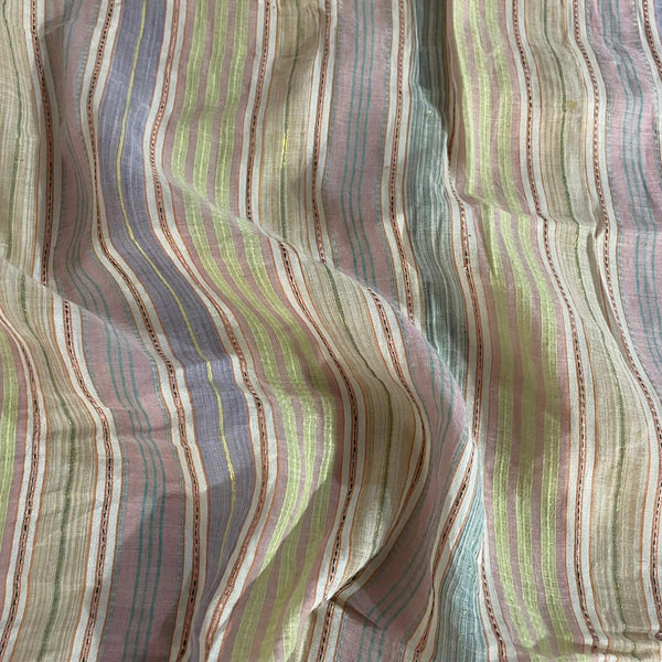 Cotton Lurex Stripe Fabric OSCP513