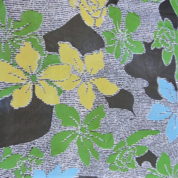 Sketch Art Flower Print On Silk Chiffon-SCPS198