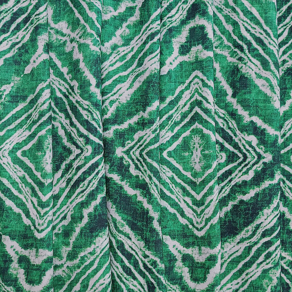 Green & White Marble Print On Royal Georgette RGPB30