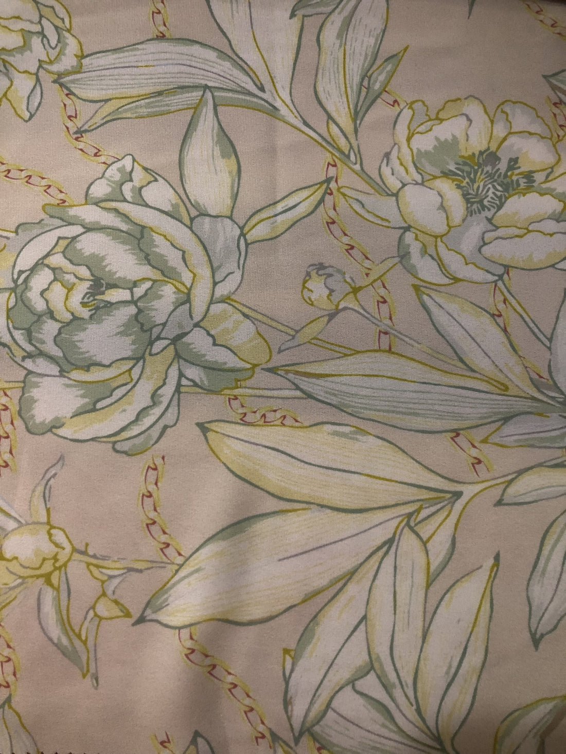 Pink Base Floral Print On Royal Georgette RGPB44