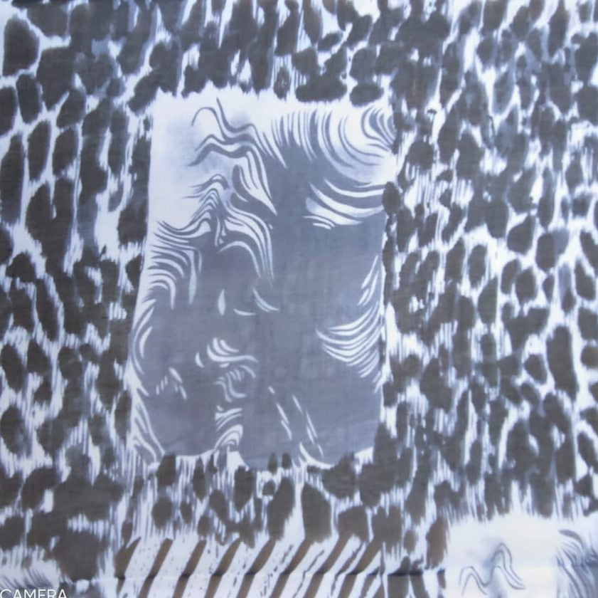 Bernard Leopard Print On Silk Chiffon SCPS226