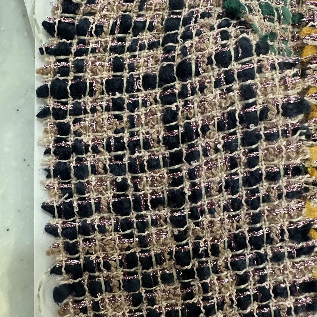 Champagne Blue Boucle Tweed