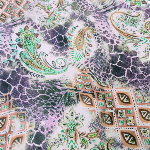 Eye Print On Korean Satin KSPS39
