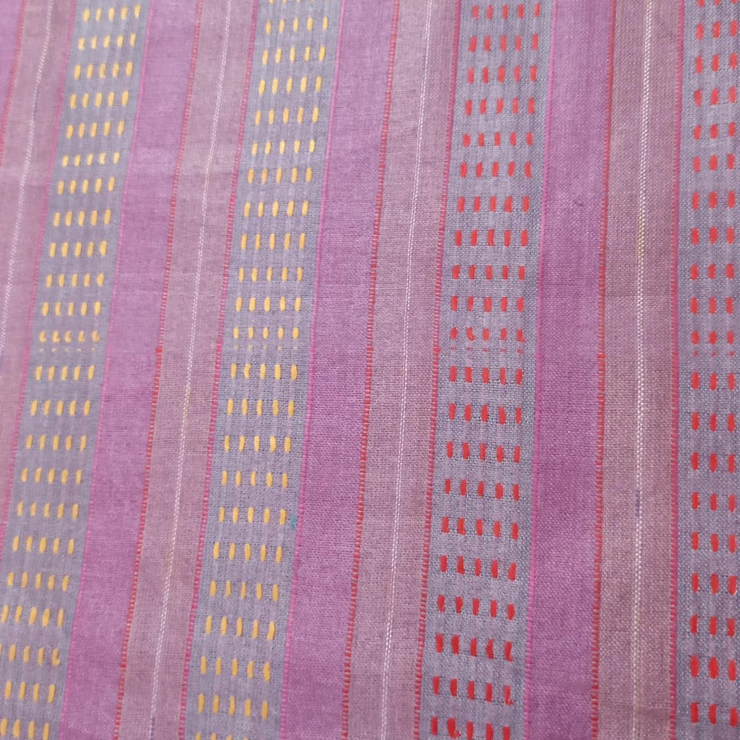 Matka Silk Cotton Stripes Dyed Fabric MSCS01