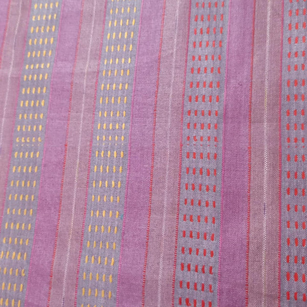 Matka Silk Cotton Stripes Dyed Fabric MSCS01