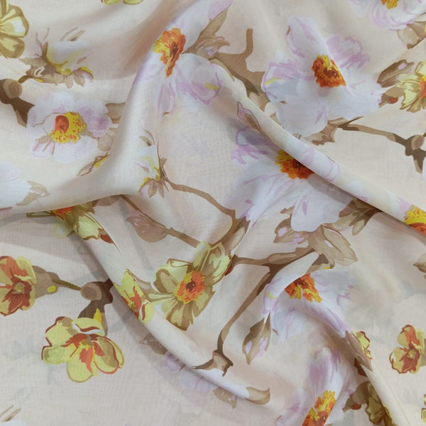 Happy Things Print On Habutai Satin-HSPS83