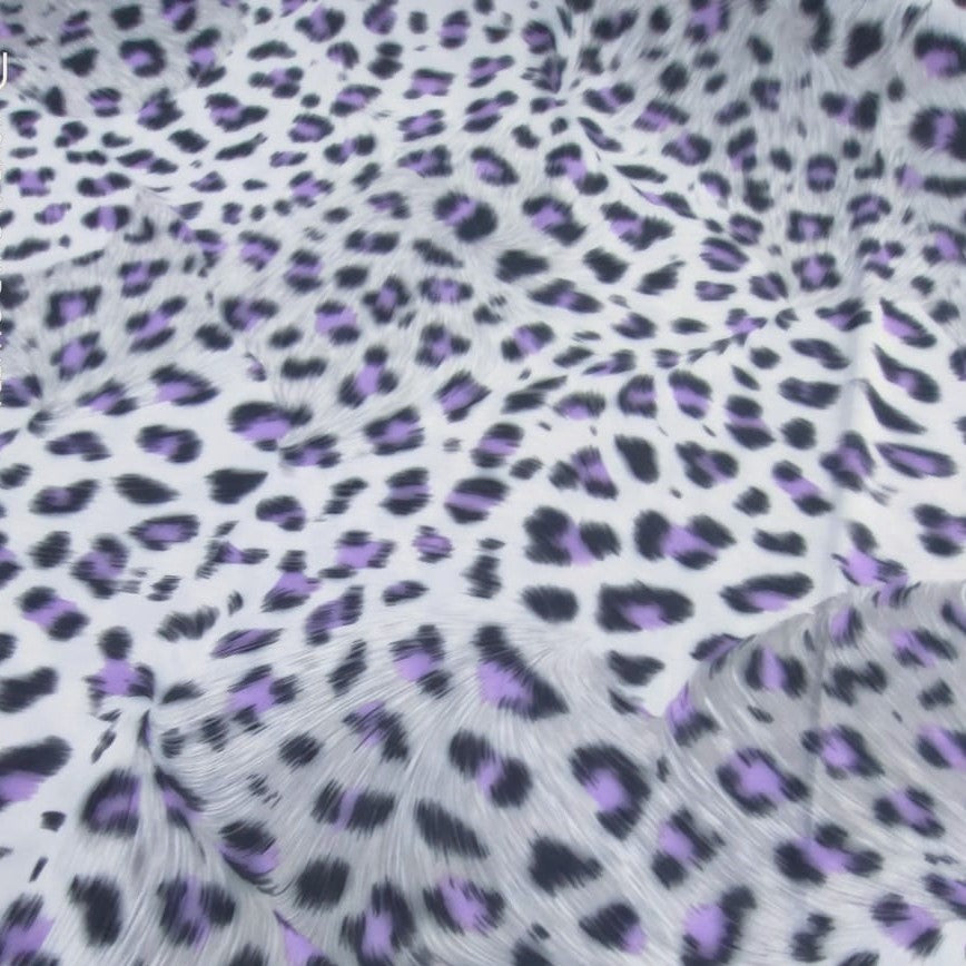 Black Current Leopard Print On Royal Georgette RGPS23