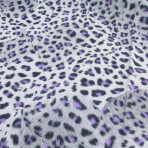 Black Current Leopard Print On Royal Georgette RGPS23