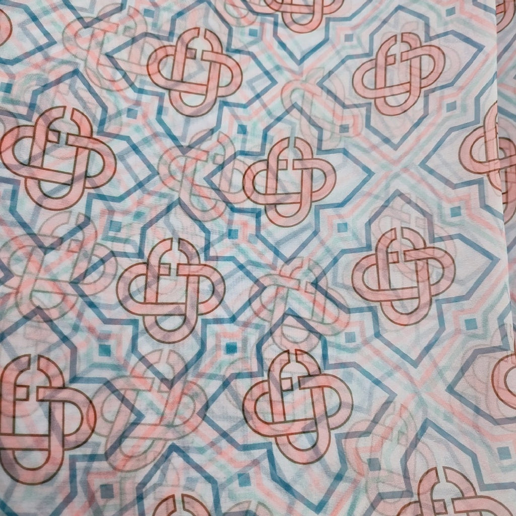 Geometrical Print On Organza ORPA72