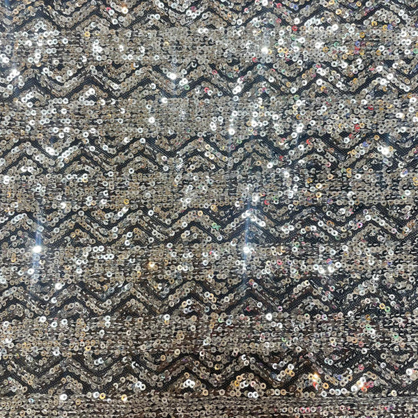 ZigZag Jaal Embroidered Fabric