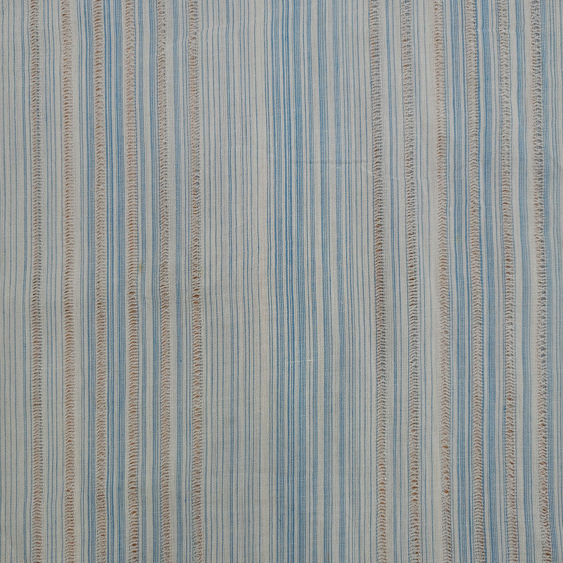 Cotton Lurex Blue & White  Stripes Y/D Fabrics CLYD05