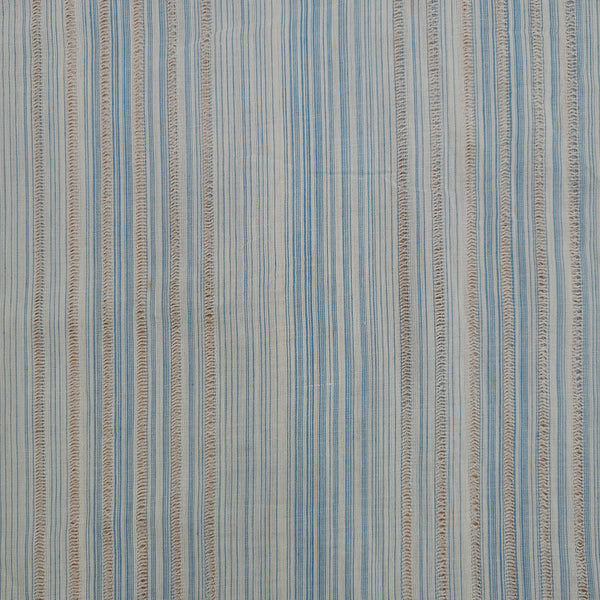 Cotton Lurex Blue & White  Stripes Y/D Fabrics CLYD05