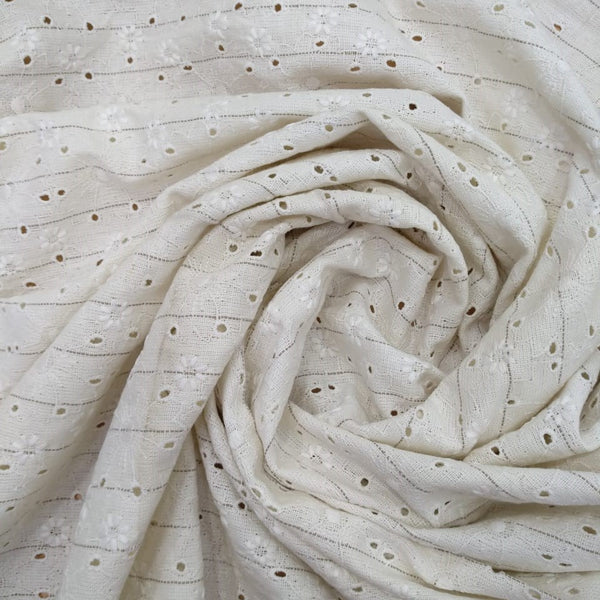 White Cotton Schiffli Embroidery#54