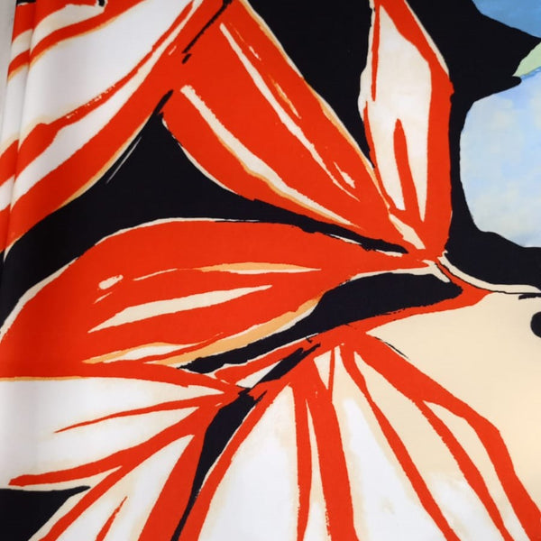 Tropical Print On Banana Crepe-BCPS27