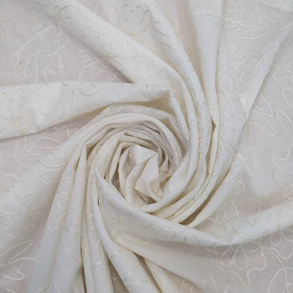 White Cotton Schiffli Embroidery#29