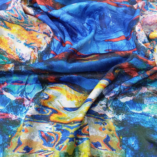 Abstract Art Print On Dutchess Satin DSPS1