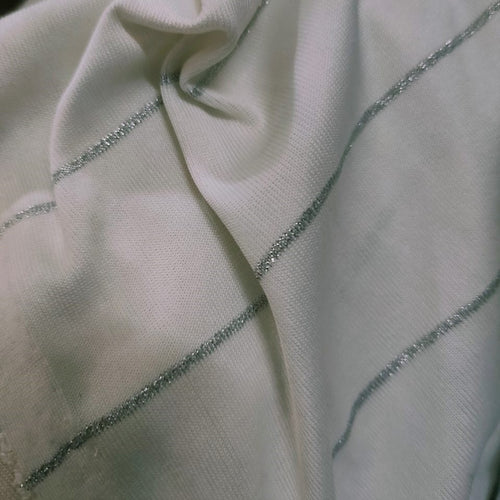 Apollo Chalk Stripe Knitted Fabric