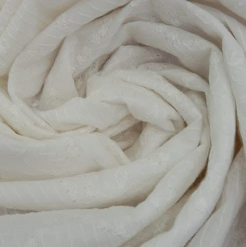 White Cotton Schiffli Embroidery#42