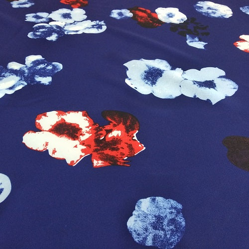 On Scent (Blue)Print On Banana Crepe-BCPS19