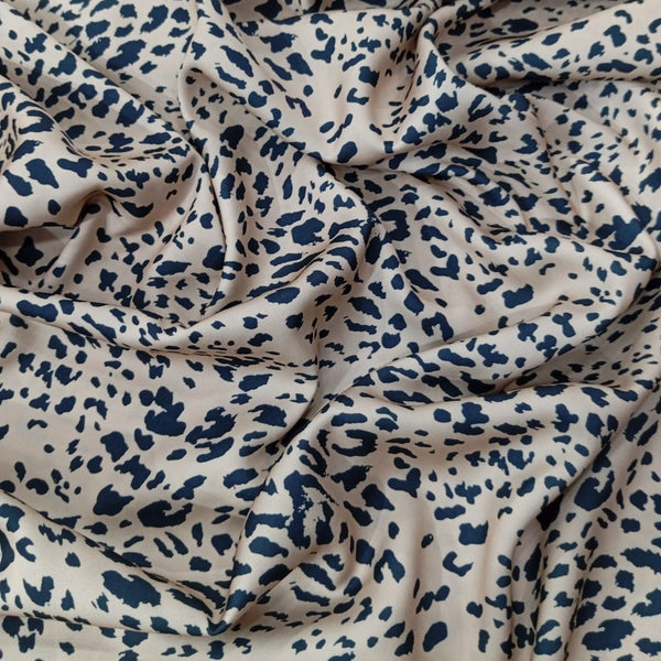 Chrome Satin Animal Skin Print Fabric CSPB02