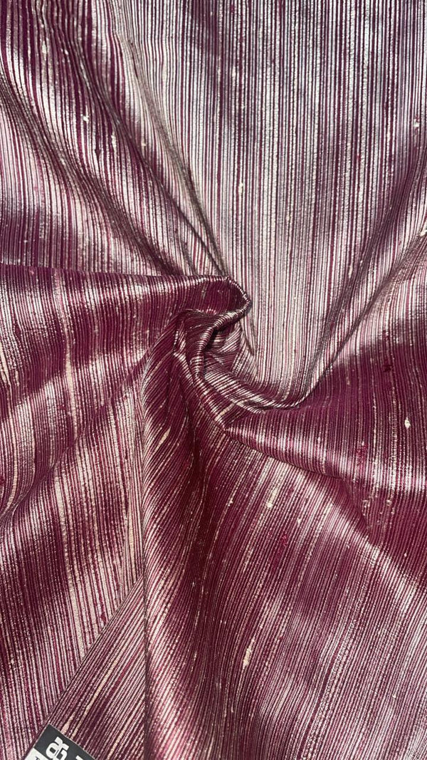 Raw Silk Dupion-Mauve-Stripes