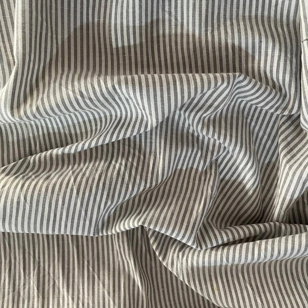 Grey & White Stripe On Cotton Fabric OSCP89