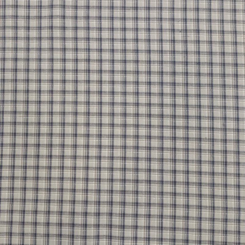 Cotton Gray & Blue Check Y/D Fabric CCYD13