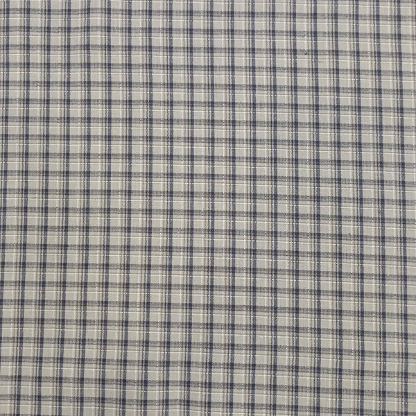 Cotton Gray & Blue Check Y/D Fabric CCYD13