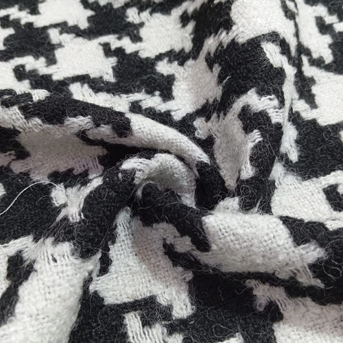 AGT-HNL-49 (Black Big Houndstooth) Tweed