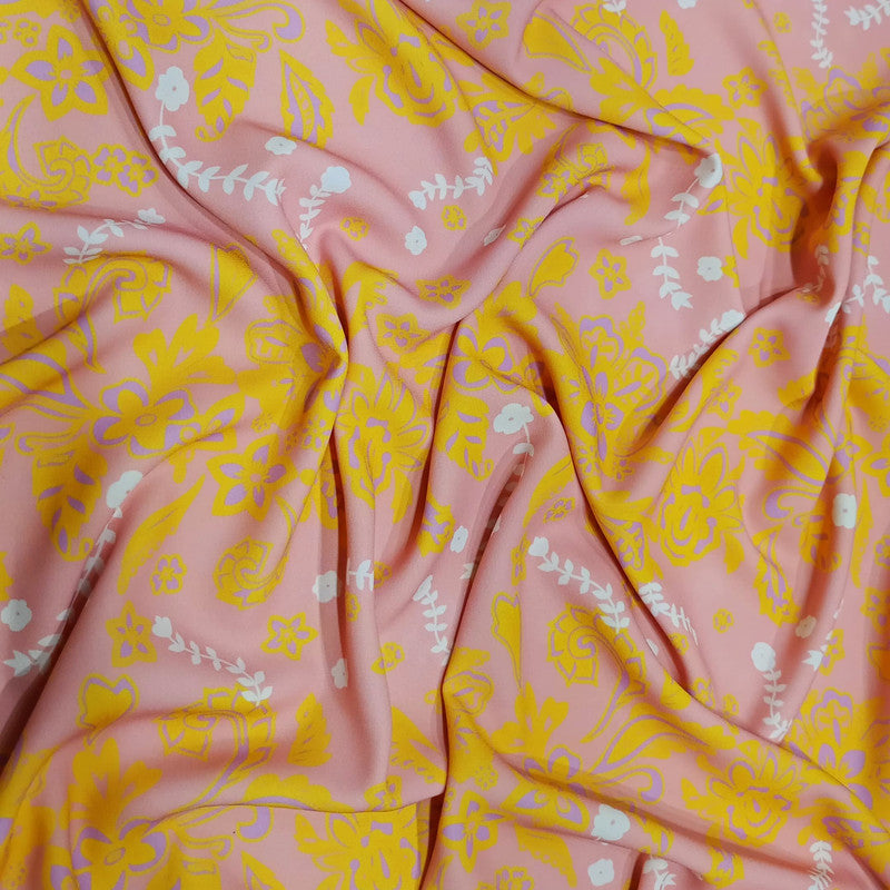 Paisley Flower Print On Royal Georgette RGPB01