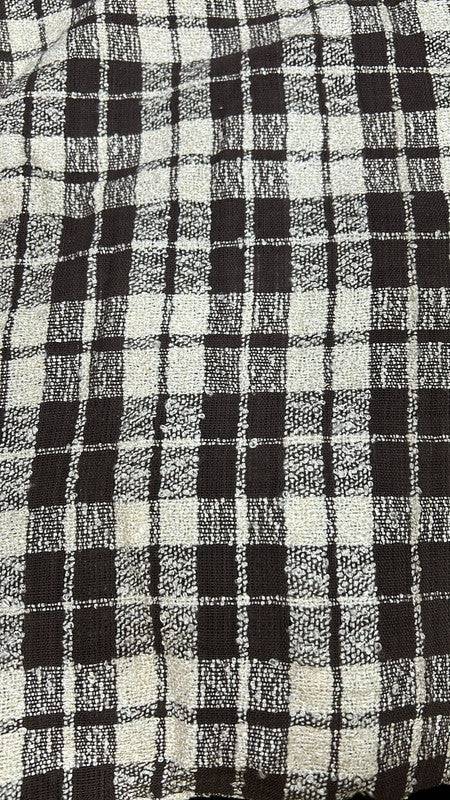 Cotton Double Black & White Check 44inch Fabric CPFS39