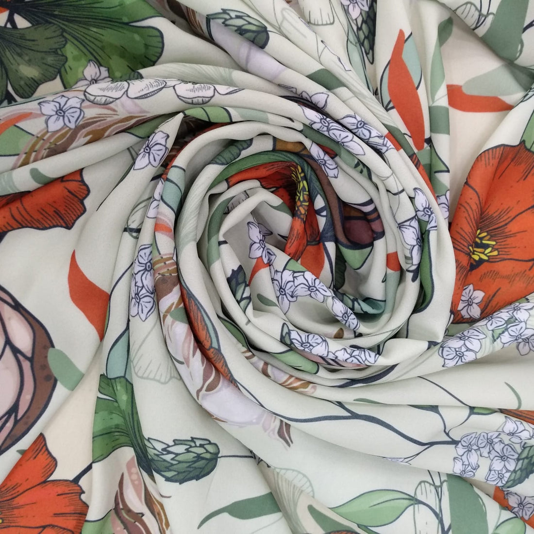 Garden Print On Royal Georgette RGPA25