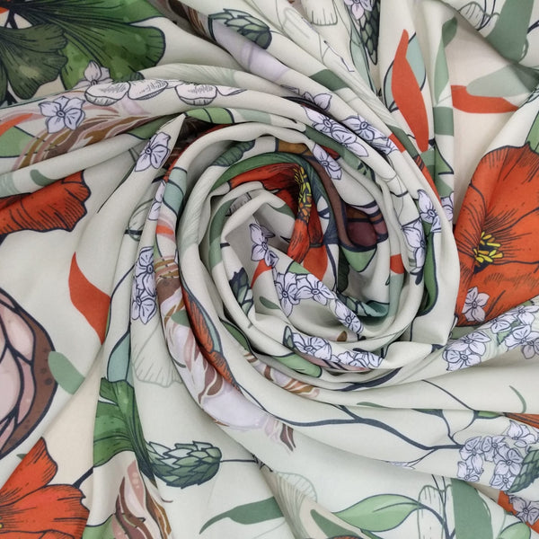 Garden Print On Royal Georgette RGPA25