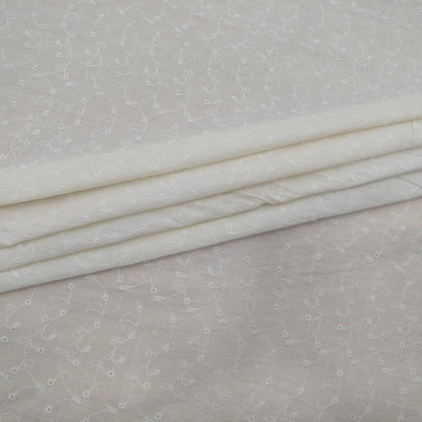 White Cotton Schiffli Embroidery#16