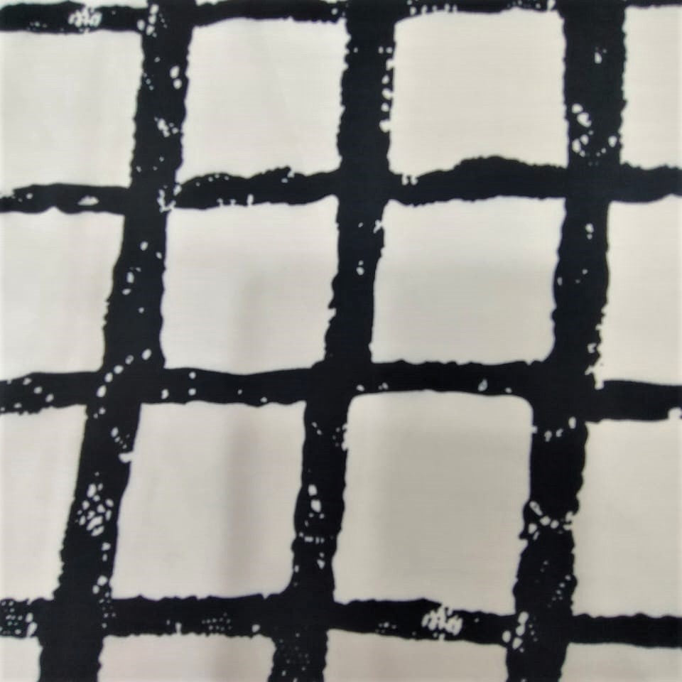 Check Net Print On Sandwash Crepe SCPS05