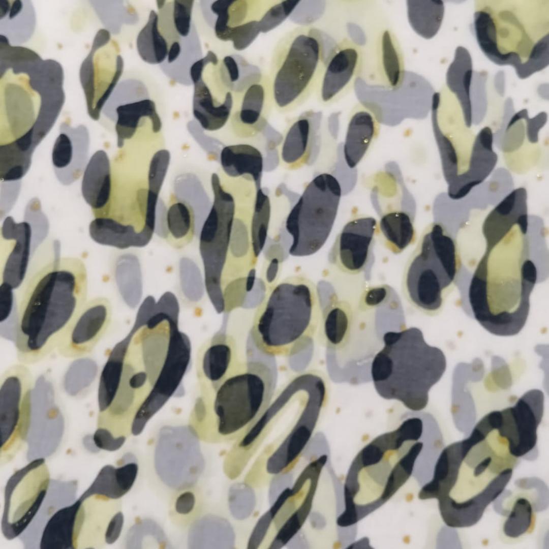Leopard Foil Print On Silk Chiffon-SCPS237