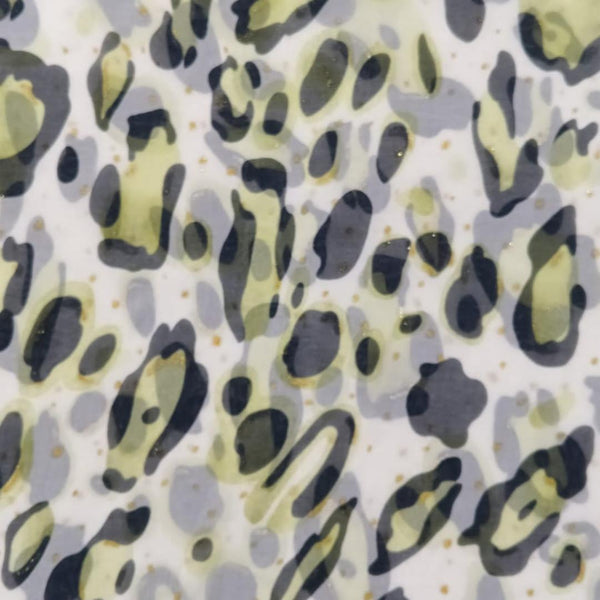 Leopard Foil Print On Silk Chiffon-SCPS237