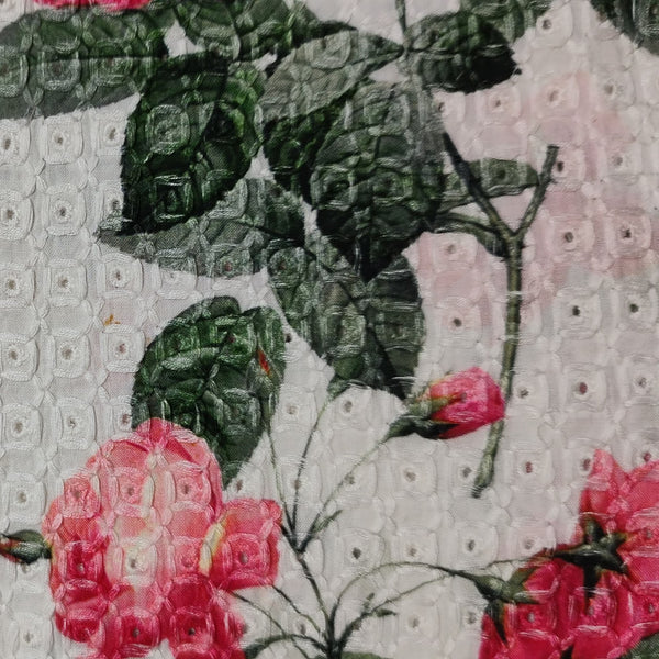 Embroidered Schiffli Print Fabric ESP 09