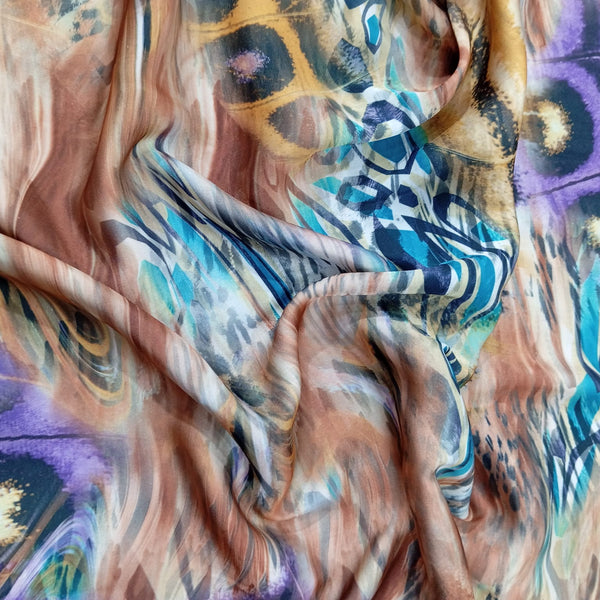 Peacock Fur Art Print On Korean Satin-KSPS85